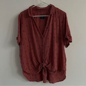 Abercrombie & Fitch Tie Front Button Up